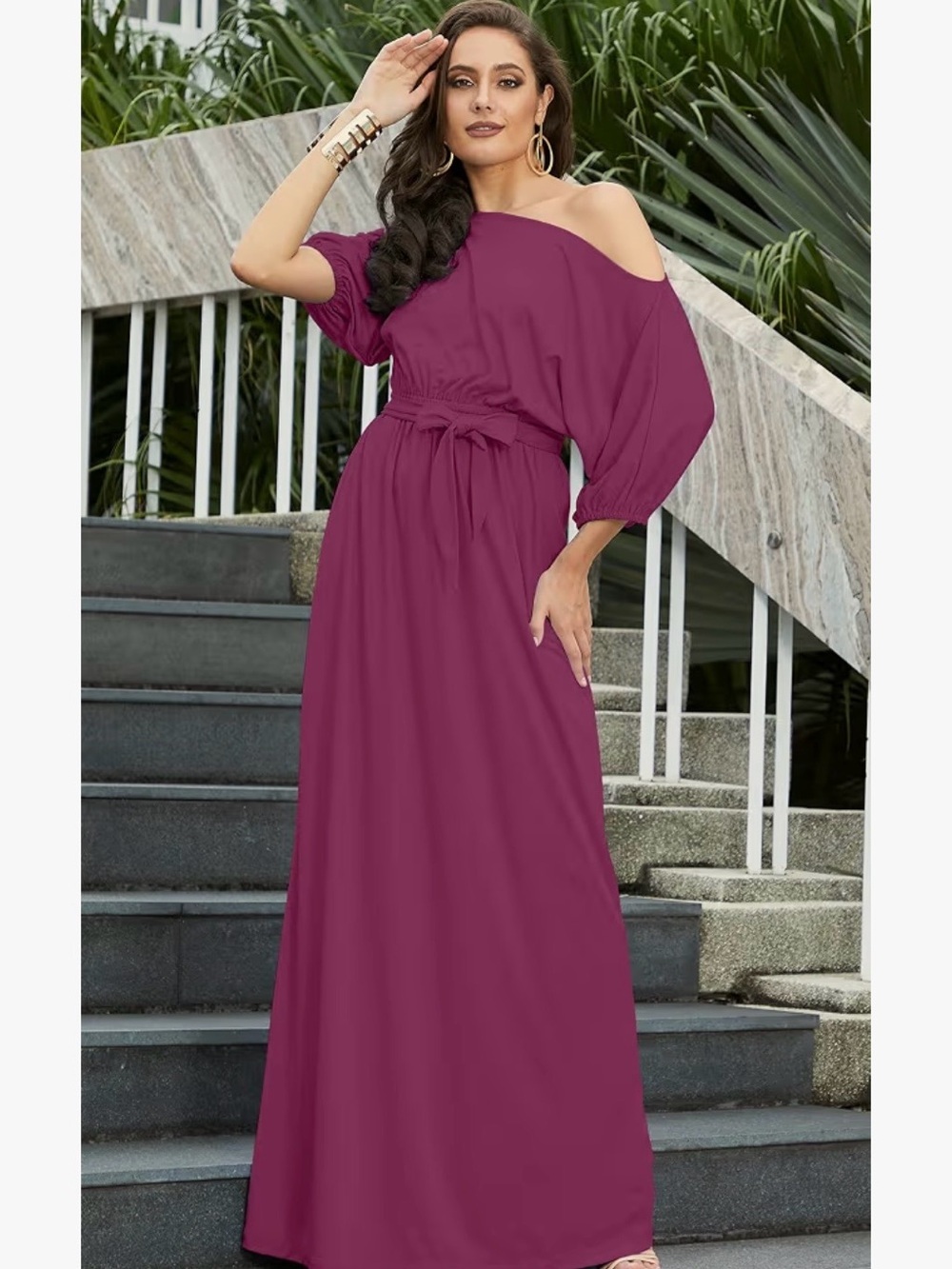 Elegant Pink Maxi Dress